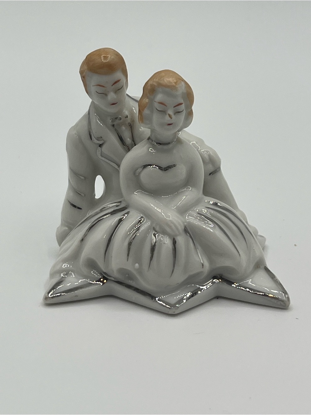 Vintage Miniature Porcelain Couple Figurine